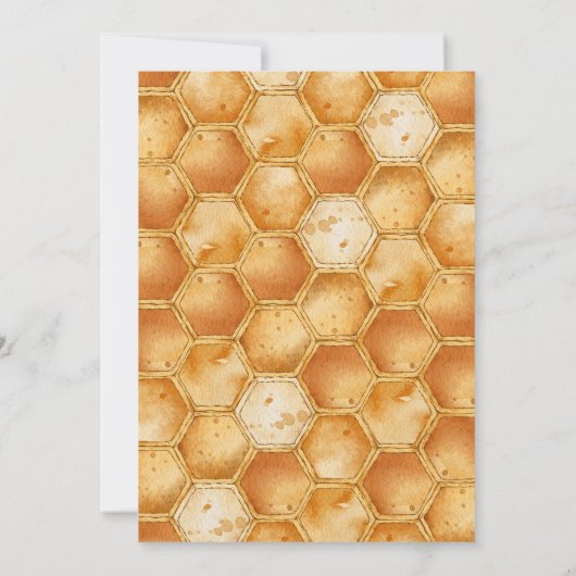 美しいガーリーハニービー5th誕生日パーティー 招待状 (裏面)