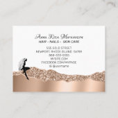 *~*美しいガーリーバラ金ゴールドロングヘア女神 名刺 (裏面)