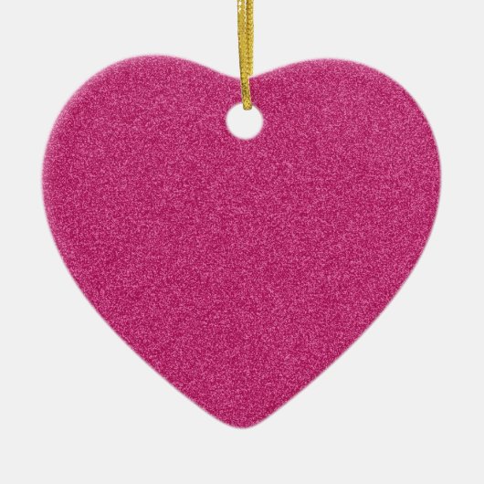 美しいガーリーホットピンクグリッター効果の背景 セラミックオーナメント (正面)