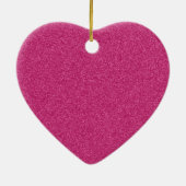 美しいガーリーホットピンクグリッター効果の背景 セラミックオーナメント (裏面)