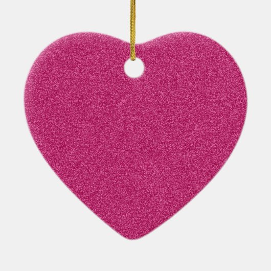 美しいガーリーホットピンクグリッター効果の背景 セラミックオーナメント (裏面)