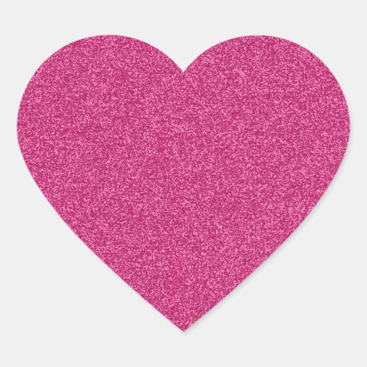美しいガーリーホットピンクグリッター効果の背景 ハートシール (正面)