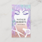 美しいガールヘア&メイクアップアーティストサロンアポイントメント 予約カード (正面)