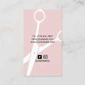 美しいガールヘア&メイクアップアーティストモダンサロン 名刺 (裏面)