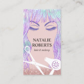 美しいガールヘア&メイクアップアーティストモダンサロン 名刺 (正面)