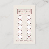 美しいガールメイクアップアーティスト&ヘアサロンロイヤリティ ロイヤリティカード (裏面)