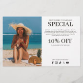 美しいガール金ゴールドブロンズ雨パターンスプレー日焼け チラシ (裏面)