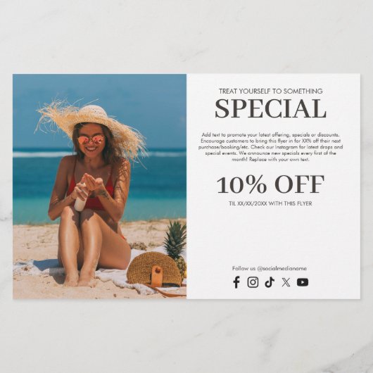 美しいガール金ゴールドブロンズ雨パターンスプレー日焼け チラシ (裏面)