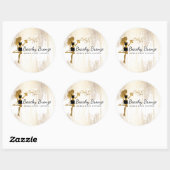 美しいガール金ゴールドブロンズ雨パターンスプレー日焼け ラウンドシール (シート)