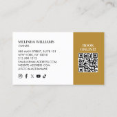 美しいガール金ゴールドブロンズ雨パターンスプレー日焼け 名刺 (裏面)