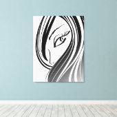 美しいガール顔キャンバスプリント キャンバスプリント (インサイチュ (ウッドフロア))