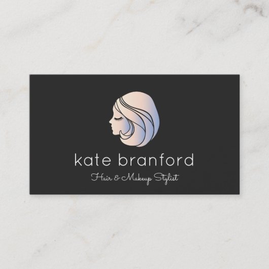 美しいガール顔美容師 名刺 (正面)