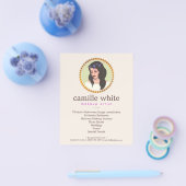 美しいガール、メイクアップアーティストとヘアシリストピンク チラシ (シングル)