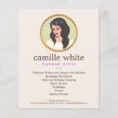 美しいガール、メイクアップアーティストとヘアシリストピンク チラシ (正面)