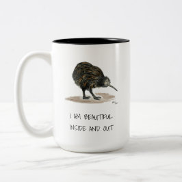 美しいキウイ肯定二音コーヒーマグ ツートーンマグカップ