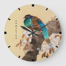 美しいキジの咲く木のヴィンテージの日本語