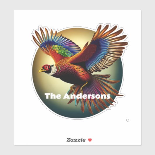 美しいキジの雄鶏 シール (シート)