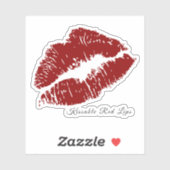 美しいキス可能な赤い唇 シール (シート)