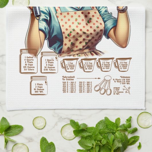 美しいキッチン変換測定 キッチンタオル (折り畳み)