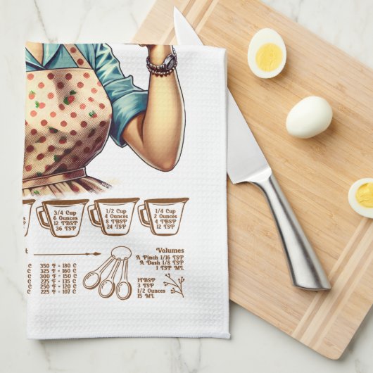 美しいキッチン変換測定 キッチンタオル (四つ折り)