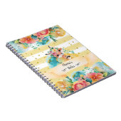 美しいキツネと花の女の子毎日の日記 ノートブック (右側)