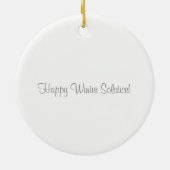 美しいキツネと雪冬至オーナメント セラミックオーナメント (裏面)