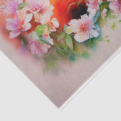 美しいキツネの花の水色のデカップティス 薄葉紙 (詳細)