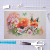 美しいキツネの花の水色のデカップティス 薄葉紙 (クラフト)