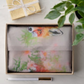 美しいキツネの花の水色の切り離し 薄葉紙 (ギフト)