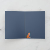 美しいキツネイン春メドウ誕生日カード シーズンカード (内部)