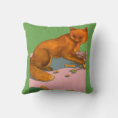 美しいキツネプリント クッション (裏面)