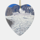 美しいキツネ氷河ニュージーランド セラミックオーナメント (右)