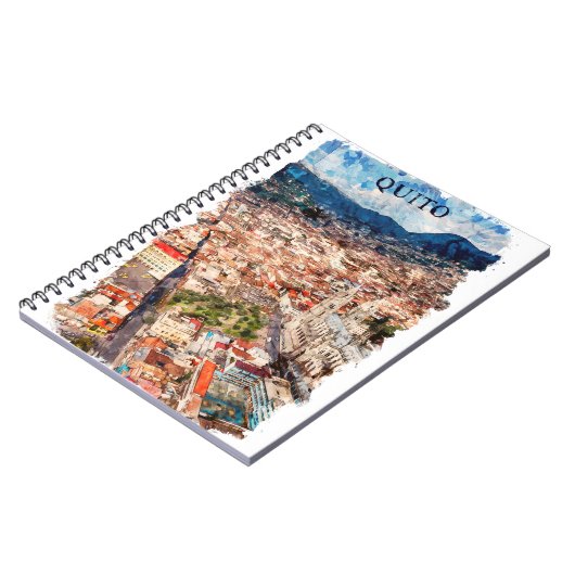 美しいキトエクアドルの街並み ノートブック (左側)