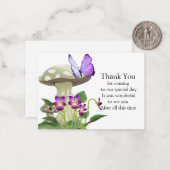 美しいキノコのサンキューカード ノートカード (正面/裏面インサイチュ)