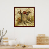 美しいキノコのスタンプ~トースツールウクライナ1999 ポスター (キッチン)