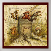 美しいキノコのスタンプ~トースツールウクライナ1999 ポスター (正面)