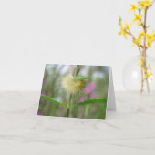 美しいキャタピラ空白の- Greeting Card カード (黄色い花)