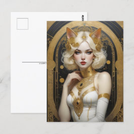 美しいキャットガール、ポストクロッシング ポストカード