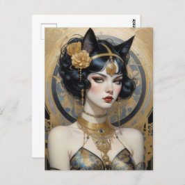 美しいキャットガール、ポストクロッシング ポストカード