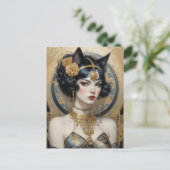 美しいキャットガール、ポストクロッシング ポストカード (スタンド正面)