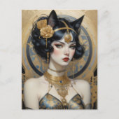 美しいキャットガール、ポストクロッシング ポストカード (正面)