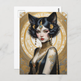 美しいキャットガール、ポストクロッシング ポストカード