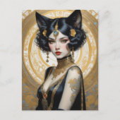 美しいキャットガール、ポストクロッシング ポストカード (正面)