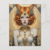 美しいキャットガール、ポストクロッシング ポストカード (正面)
