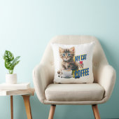美しいキャットラブコーヒー装飾用クッション クッション (椅子)