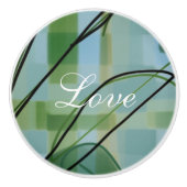 美しいキャビネットプルとターコイズ セラミックノブ (正面)