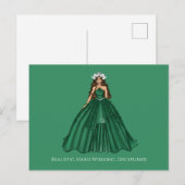 美しいキャプリコーンの女神ファッションイラスト ポストカード (正面/裏面)