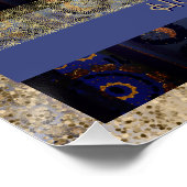 美しいキャンドルハッピーハヌッカスクエア ポスター (コーナー)