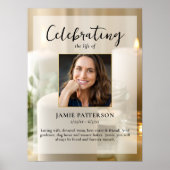 美しいキャンドル、ライフセレブレーション写真葬儀 ポスター (正面)