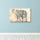 美しいキャンバスプリント – Leopard キャンバスプリント (インサイチュ (ウッドフロア))